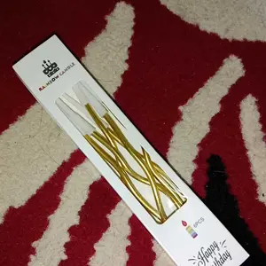 Lilin spiral panjang spiral metalik / Lilin ulang tahun