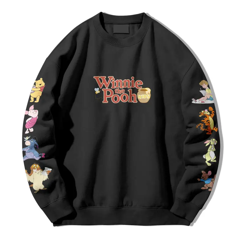 Crewneck Sweatshirt sweater Winnie The Pooh and Friends unisex sweater polos pria dan wanita size M-XL Sweater jepang sweater korea 0