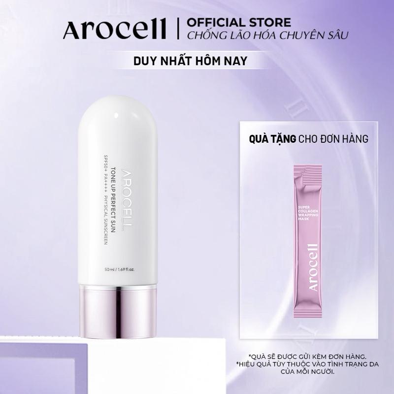[AROCELL] Kem Chống Nắng Tone Up Perfect Sun Chống Tia UVA, UVB, Ánh Sáng Xanh, Tia Hồng Ngoại SPF 50 PA++++ Skincare Sunscreen Làm Đẹp Chăm Sóc Da Sun Cream kcn  arocell