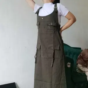 sonya Overalls rok panjang muslim jumpsuit baju kodok korean style twill combed strecth wanita remaja dewasa Elegant Slim-fitting