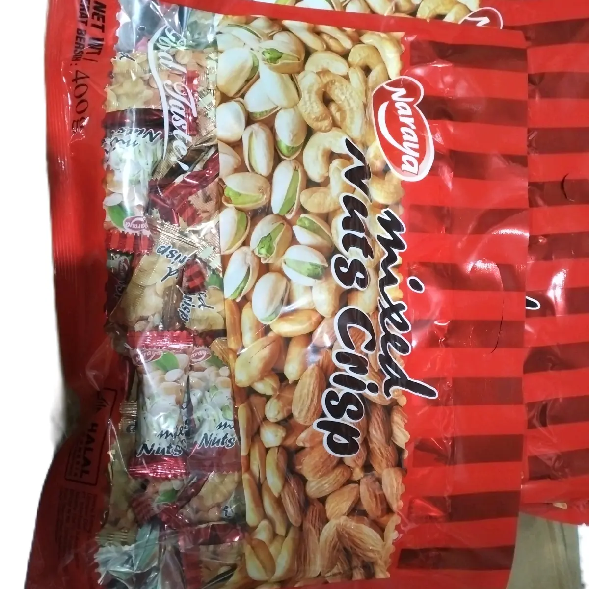 mixed nuts crisp permen kacang