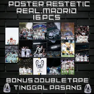 Poster Real Madrid  Isi 16 Pcs. Bonus Double Tape.