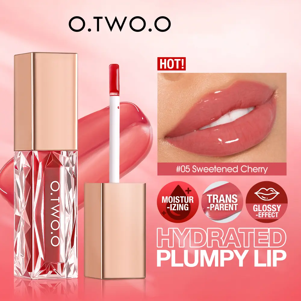 O.TWO.O Clear Crystal Berry Lip Gloss Lipstick MakeupLip Cream Long-lasting