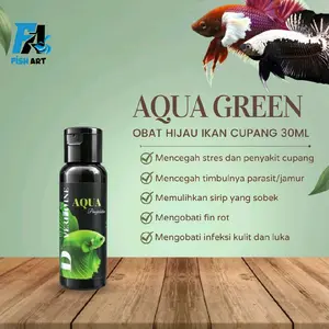 Fish Art • Obat Hijau Ikan Cupang (30ml) Obat Hijau Aqua Green Obat Ikan Cupang dan Channa Obat Ijo Betta Medicine Fin Root