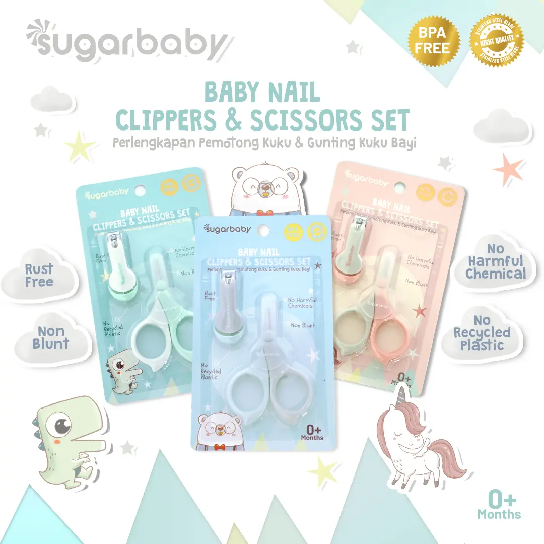 Sugarbaby 2in1 Baby Nail Clippers&Scissors Set (pemotong&gunting kuku)