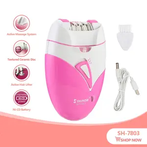 SHINON SH-7803 Epilator Pencabut Bulu Elektrik / Pencabut Ketiak Wanita Mini Epilator Portabel Rambut Alat Cukur Listrik Tanpa Rasa Sakit Pencukur Rambut