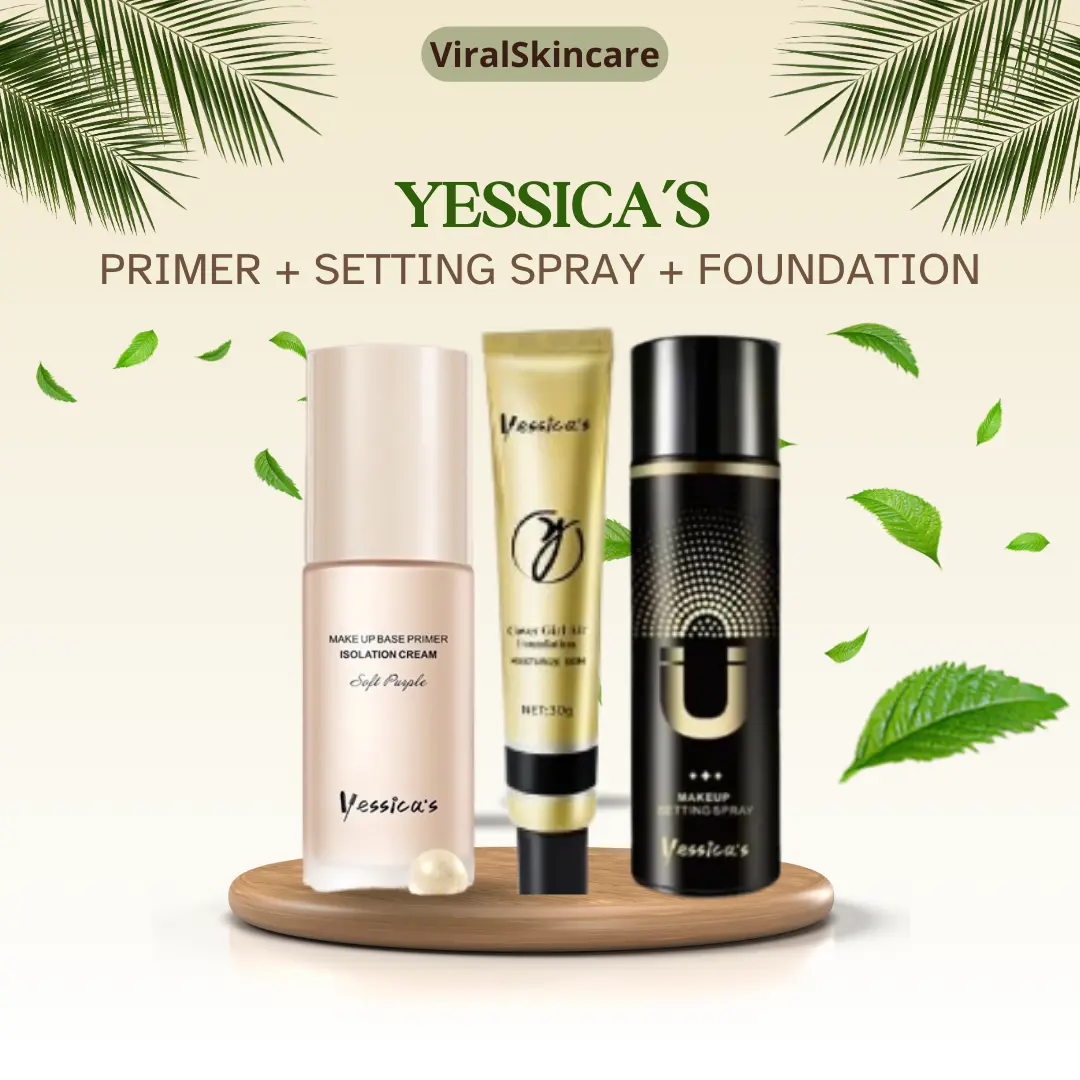Yessica Bundling 3pcs Primer Foundation Setting Spray