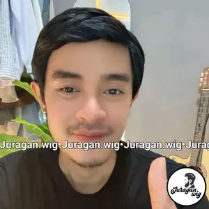 Juragan.wig Wig Rambut Pria Pendek 100% Sintetis Fiber Tahan Panas Natural All Size Bonus Wig Cap Hairnet