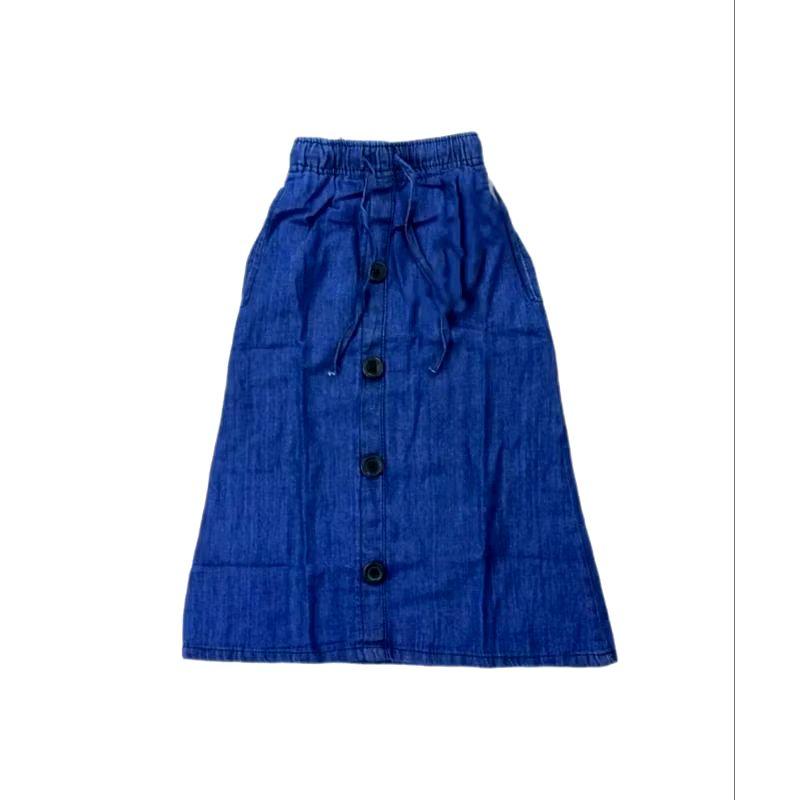 Skirt prempuan  budak 2-12 year denim kain elok  wearing  comperrtable 2