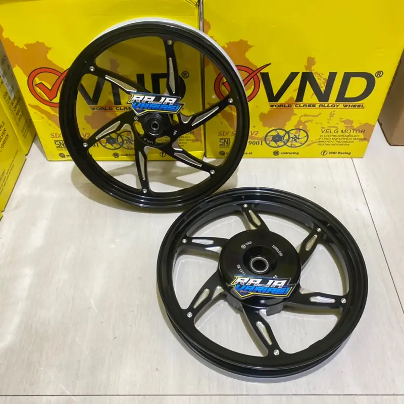 Vnd Velg Racing Six Star V2 160X14 & 185X14-Vario 125 All Series/Vario 150 Old Velg Vnd Six Star V2 Beat Scoopy Vario110 Genio Spacy Vario 125 150 160 Velg Racing Vnd Sixstar V2 F.160X14 & R.185X14 Vario 125 Vario 150 Masjh