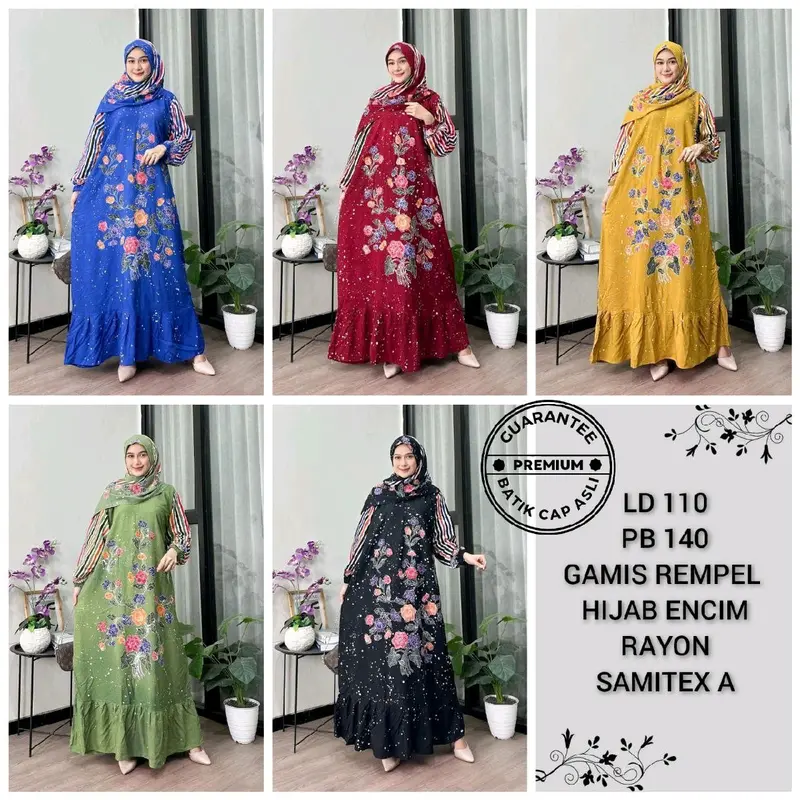 Set gamis hijab Babarpindo Setorjoan Set Hijab LD 110 Pb 138 || gamis set hijab Busui Friendly Bahan Rayon Premium Nyaman - Dress Mewah Muslim Ibu Menyusui Panjang bahan  Lembut bisa COD 5