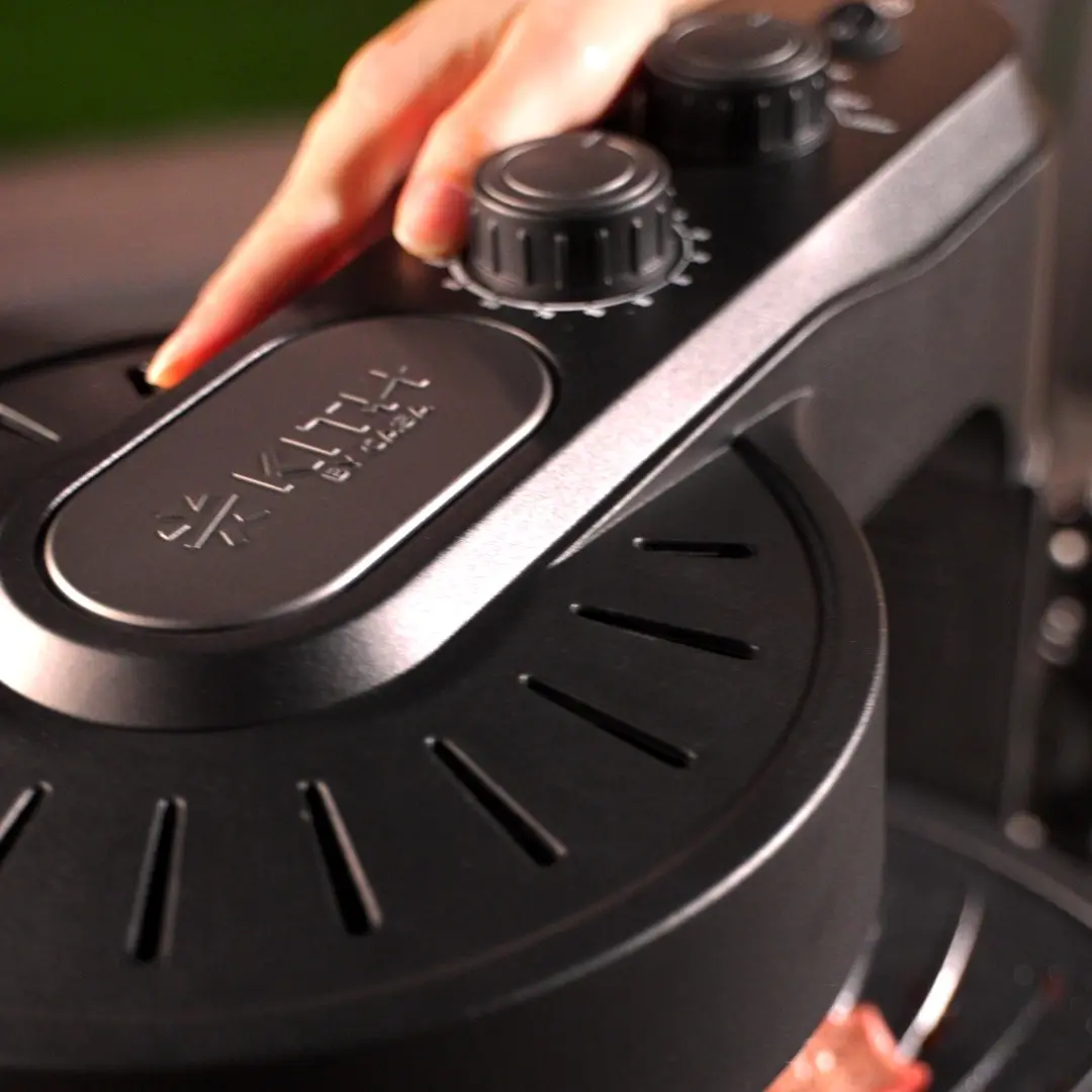 KITH PyroGlow Electric Smokeless Grill (SBG-KC-BG2) | 99.9% Smokeless | Patented 360° Auto-Rotate Grill Pan | 120° Swing Arm