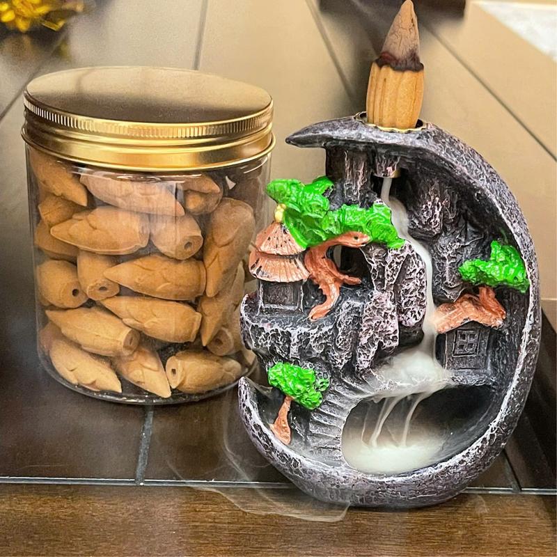 [Son Nam] Nhang Trầm Nụ BÚP SEN tặng Lư Thác Khói Tiểu Cảnh (Mẫu Ngẫu Nhiên - Hiệu Ứng Thác Khói Huyền Ảo Sang Trọng)