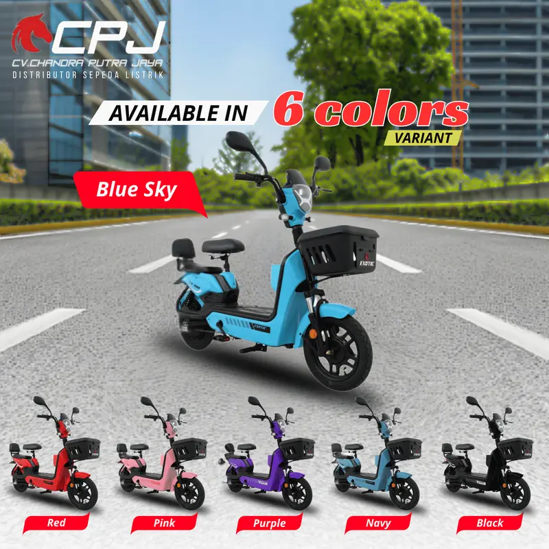 Sepeda Listrik EXOTIC GROZA TX 180 Terbaru 500 Watt Garansi Resmi 4