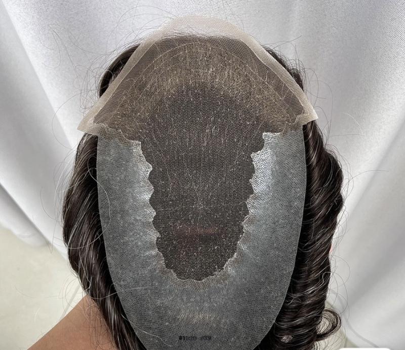 Product Introduction of OPULUX - 3 Size Lace and PU Toupee 130% Hair Density Indian Human Hair Prosthesis For Man Front Lace Breathable Toupee 14