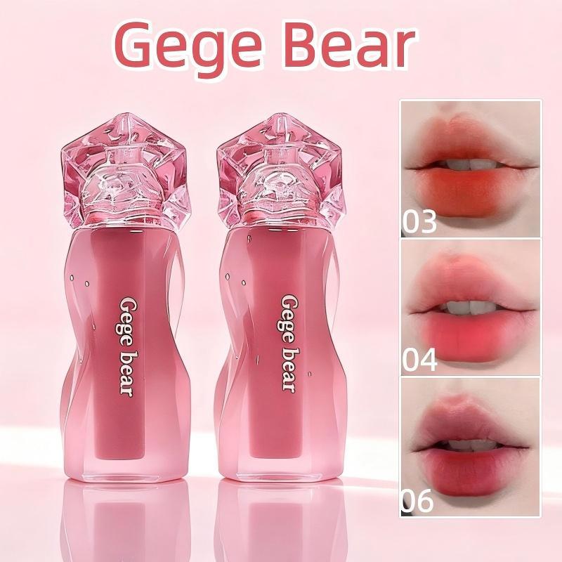 Gege bear Son Kem Lì Nhung Hồng Gấu Gege Lâu Trôi Sắc Tố Màu Nude Đào 6 Màu 2g Phù Hợp Cho Học Sinh & Nữ Công Sở tự nhiên