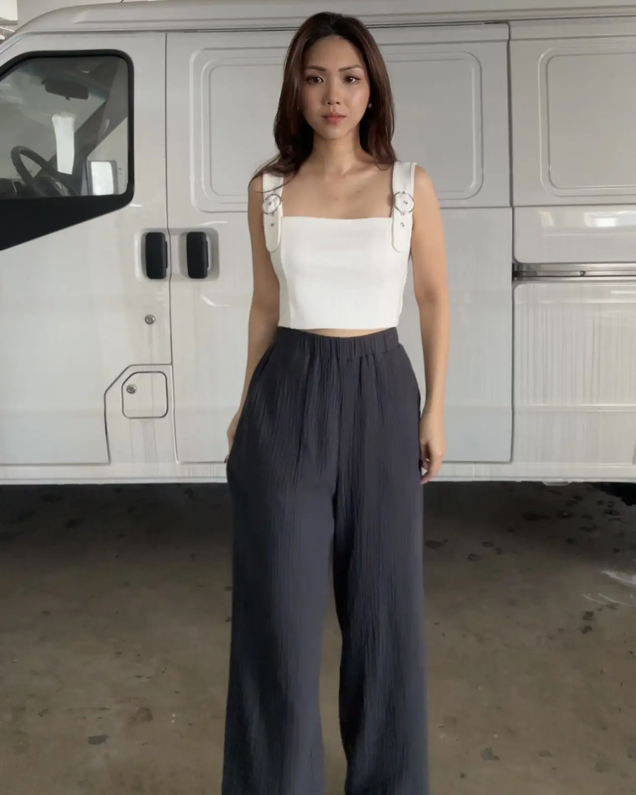 [Fierr] Vivi Cotton Pants (Black/White/Cream/Taupe/Dark Grey/Dark Blue)