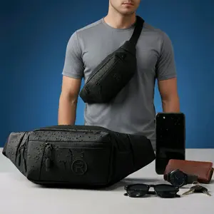 Renzabag R DOBLE Waitbag Tas Slempang Waisbag Waterproof Elegan untuk Keseharian Bahan Balon Tidak Murahan Tas Multifungsi Babu/Pinggang