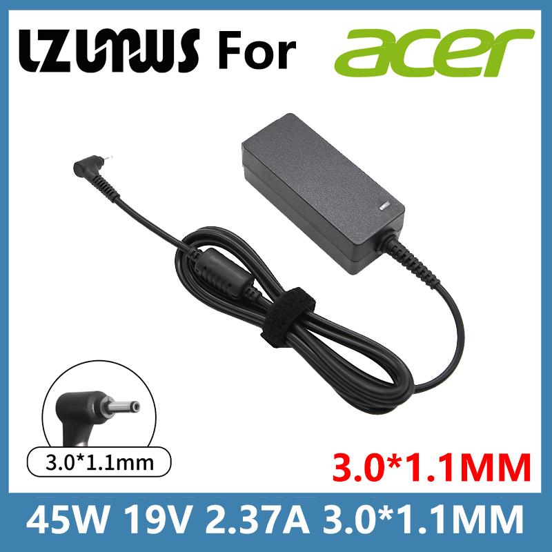 อะแดปเตอร์ชาร์จแล็ปท็อป, LZUMWS, 19V 2.37A, 45W, 3.0*1.1MM, สำหรับ Acer Aspire S7 391 V3-371, Switch