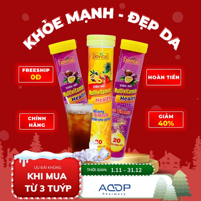 SP LIVE Sủi MultiVitamin Health Dovital - Thực phẩm bảo vệ sức khỏe Viên sủi Multivitamin Health