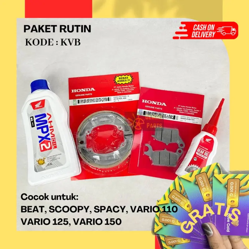 PAKET RUTIN OLI KAMPAS REM DEPAN BELAKANG MPX SPX MOTUL BEAT SCOOPY VARIO SPACY KVB mesin mpx2 0