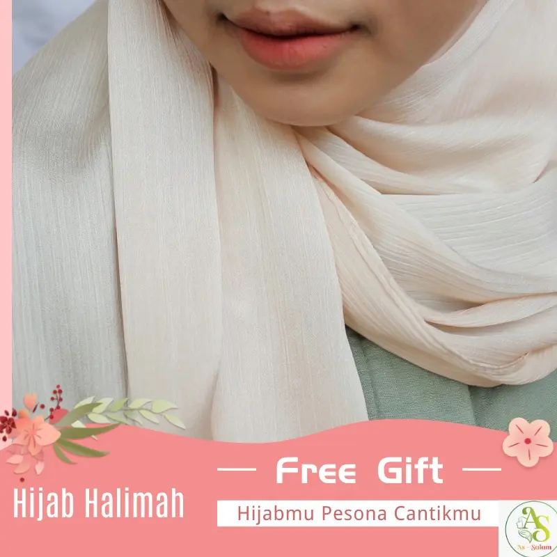 hijab halimah pashmina  premium  pashmina Silk/ Hijabmu pesonamu 3