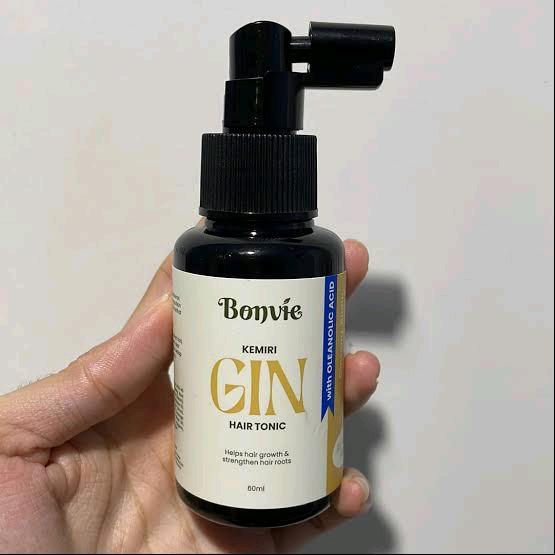 bonvie 60ml hair tonic gin anti hairfall merawat kesuburan rambut pria/wanita 1