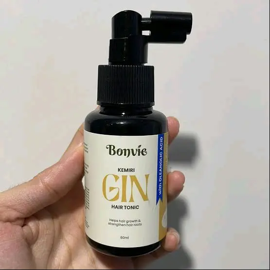 bonvie 60ml hair tonic gin anti hairfall merawat kesuburan rambut pria/wanita 1