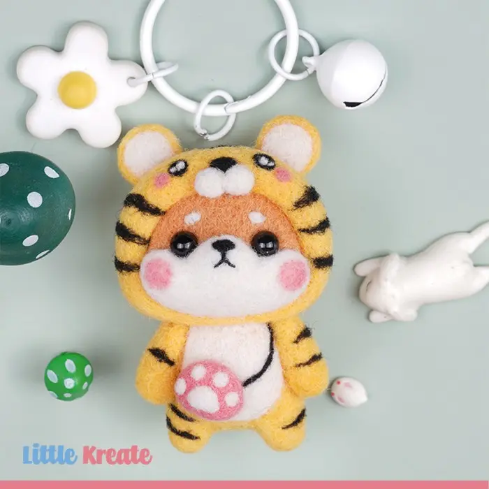 Needle Felt Doll #05 - Little Kreate DIY Needle Felting Set - Wool Felt Handmade Craft Kit - Paket Felt Boneka Jarum Tusuk
