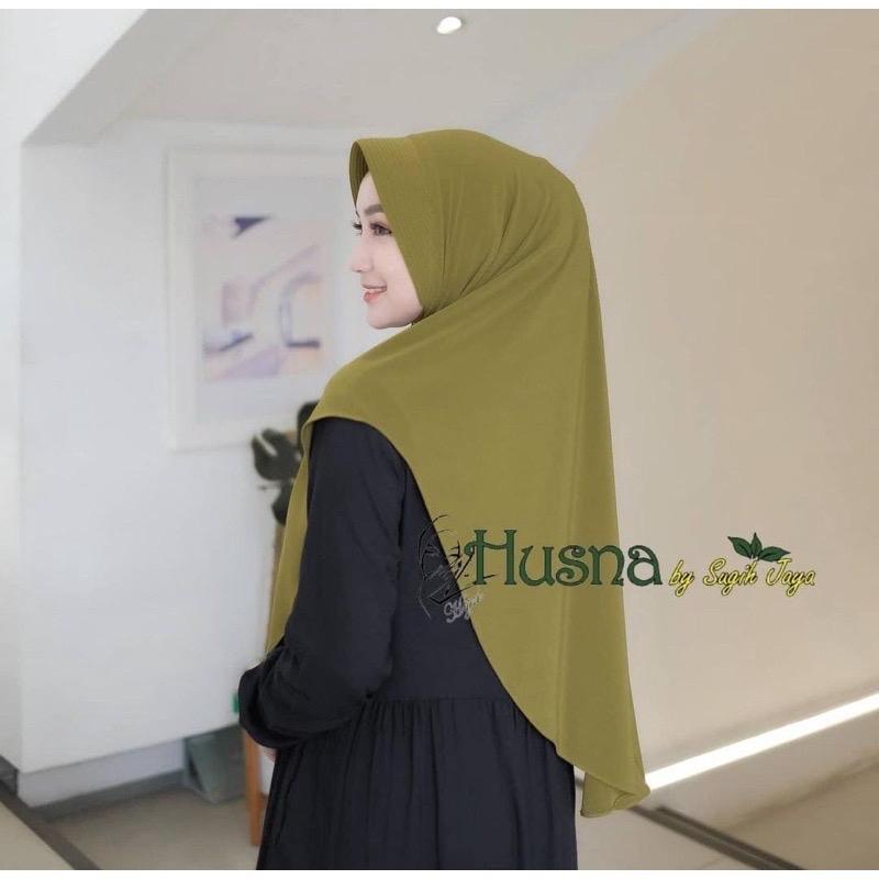 Hijab Ped Marwah Dewasa Husna Jersey Premium nyaman panjang muslim instan kerudung wanita Lembut Variasi Oval Khimar 5