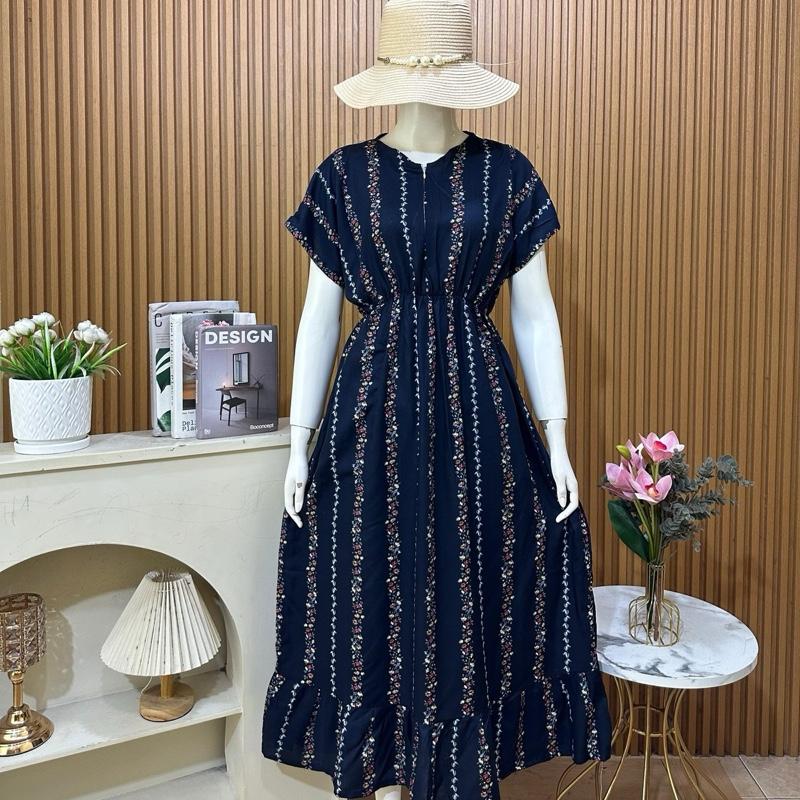 New arival daster Bella resleting depan rumbai bawah summer dress ...