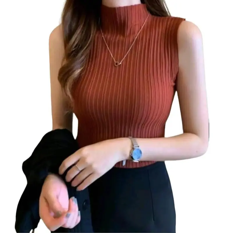 BEST SELLER - BAJU ATASAN RIB CLARESTA KNIT LEHER TINGGI UKURAN (S/L/XL) - BAJU RAJUT WANITA TANPA LENGAN - MANSET LEKBONG - INNER MANSET DALEMAN HIJAB - MANSET PREMIUM / MANSET TERMURAH 0