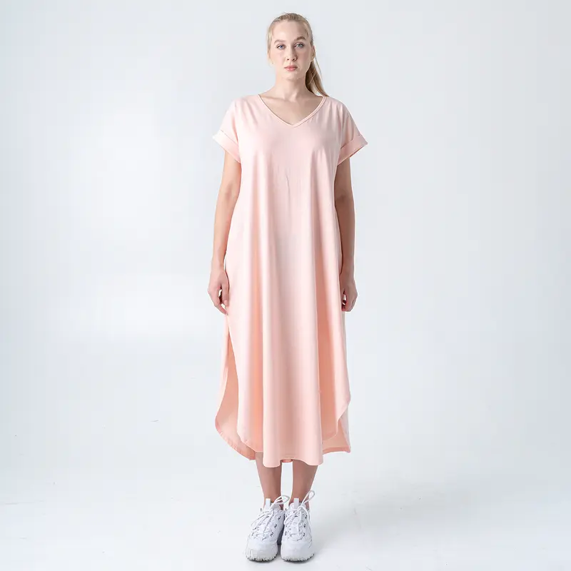 Simplyrooms Daisy Homedress Dress Casual Kantong Kaos Panjang Samping Tangan 4