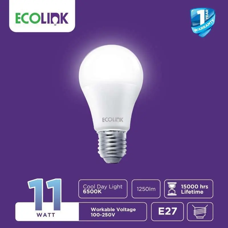 Ecolink Lampu Bohlam LED Bulb 11W Putih Cool Day Light 1