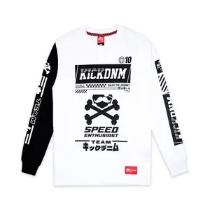 Kickdenim - Tshirt Lengan Panjang Putih Cotton 24s Pria | Ls TeaM 10