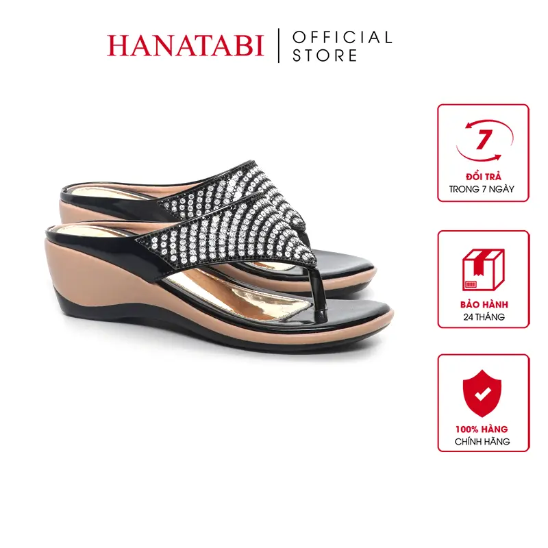 Dép Kẹp Nữ Quai Xoàn Đế Xuồng Cao 5cm Mã HNDEK5F798 (Size 36 ->40)