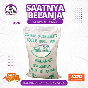 BAKING SODA 1 KG DAN 500 GRAM - Sodium Bicarbonate 1 Kg Dan 500 Gram Food Grade Sobi