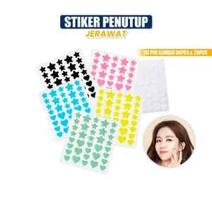 [COD] GD K182 Sticker Penutup Jerawat Estetik Lucu Warna Warni