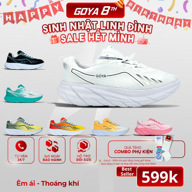 Giày Thể Thao Chạy Bộ Goya Plus Năm 2025 - Siêu Nhẹ, Siêu Êm Phù Hợp Cho Nam Nữ Đi Bộ, Sneaker Tập Chạy Bộ, Tập Thể Dục