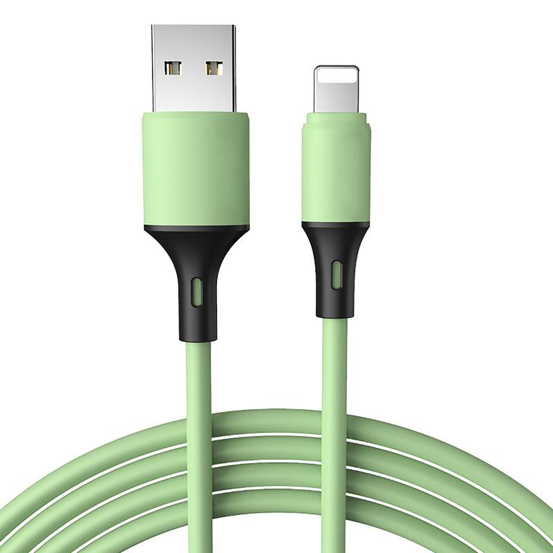 Cáp dữ liệu SJX-39, Thích hợp cho Apple X, Cáp sạc iPhone, 12 Cáp silicon lỏng linh hoạt, 11 dành cho điện thoại di động và thiết bị 6s, mở rộng 7Plus