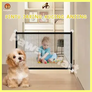 Pawsy Mart-Pintu Jaring Penghalang Pagar Kandang Kucing Anjing - Magic Gate Pintu Jaring Penghalang Pagar Anabul