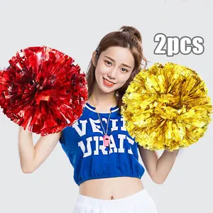 2pcs Pom Pom Cheerleader Bunga Cheerleader Pom Pom Pemandu Sorak