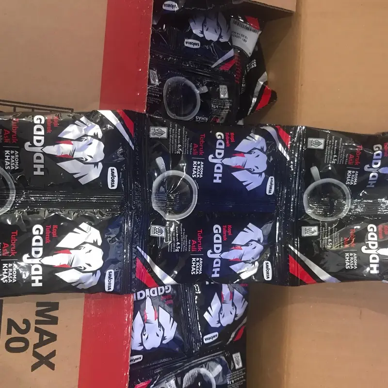￼KOPI TUBRUK GAJAH - KOPI BUBUK ASLI 1 RENCENG ISI 20 SACHET 6,5 gr Organik Alami Coffee Robusta 1