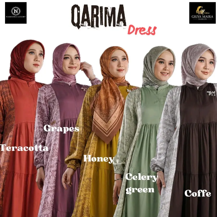 QARIMA MIDI DRESS by NADHEERA LUXURY - gamis kece
