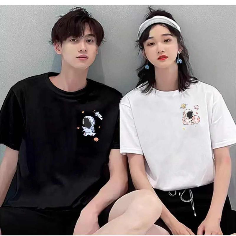 Moksha - Kaos Distro Pasangan Couple Motif Planet Astro Terbaru Cotton Combed Premium Elegan Kekinian Populer 2025 Pakaian/Atasan/Baju/Tshirt Pria Wanita Untuk Santai Murah 5
