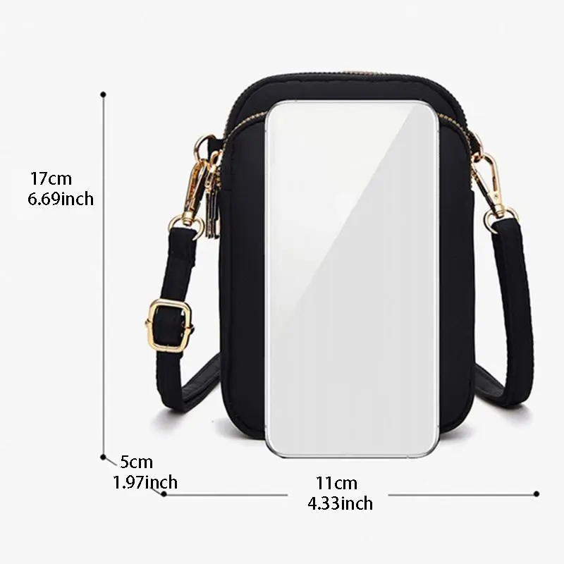 Túi Đeo Chéo Mini Thời Trang, Đi Bộ, Có Điện Thoại Di Động, Túi Vải, Đeo Vai Dọc, Ba Lô Ngoài Trời, 1 Chiếc 8