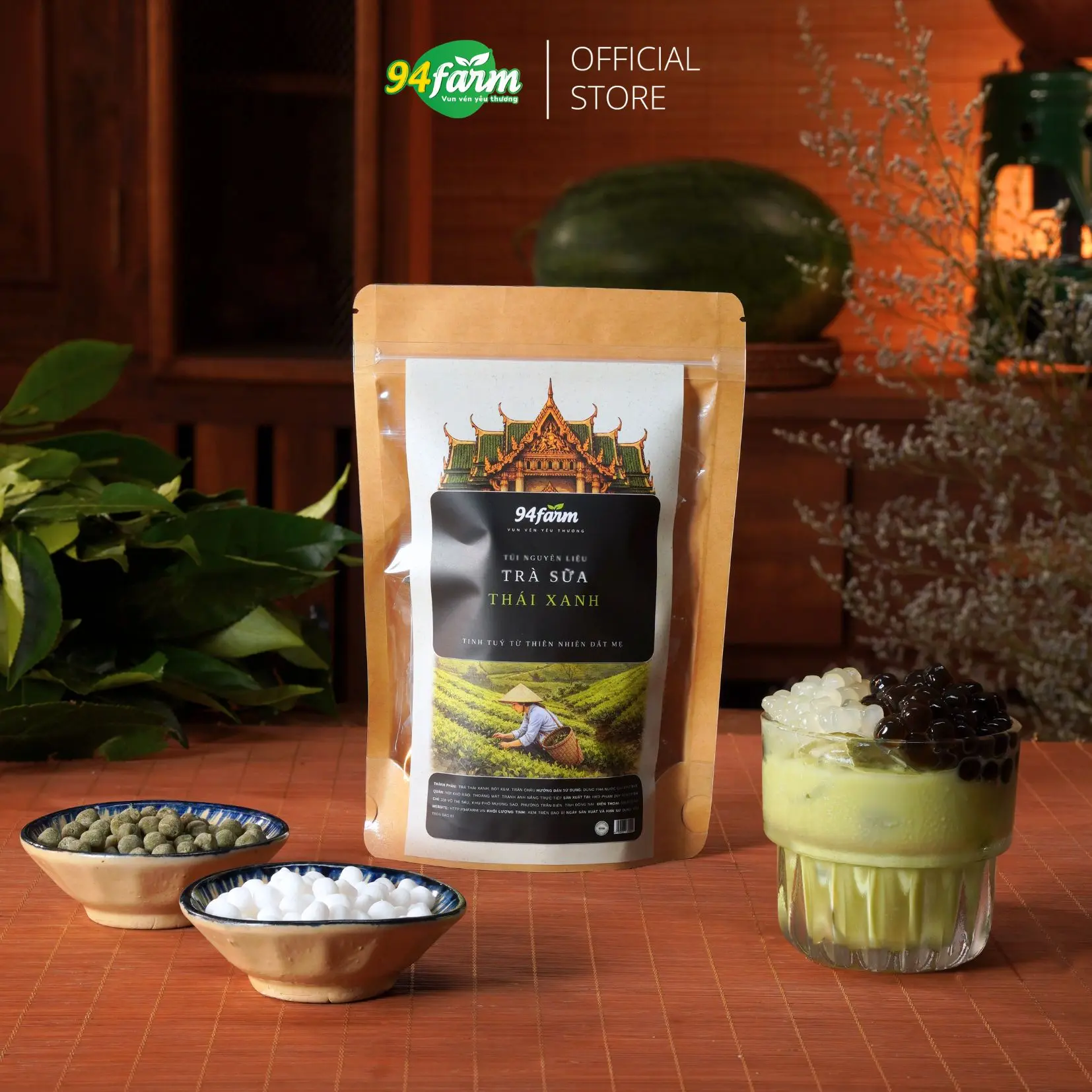 [1 set pha 5 ly] Trà sữa trân châu 94farm