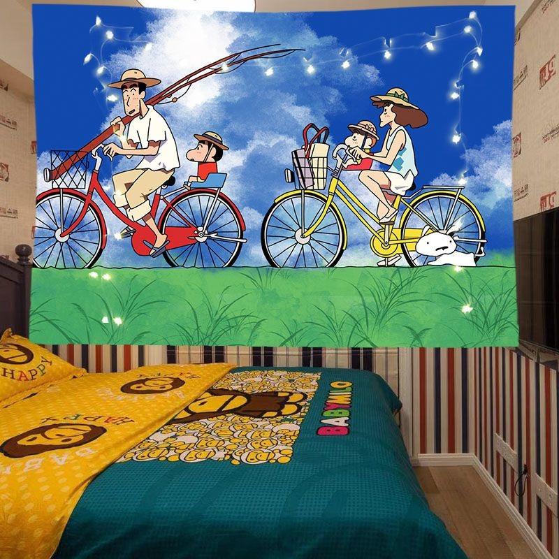 ผ้าพื้นหลังอะนิเมะการ์ตูนสไตล์ญี่ปุ่น, Crayon Shin-chan, โปสเตอร์ติดผนัง, ตกแต่งผนังพื้นหลังข้างเตียงหอพัก, ผ้าสำหรับแขวนหรือแขวนผนัง 7