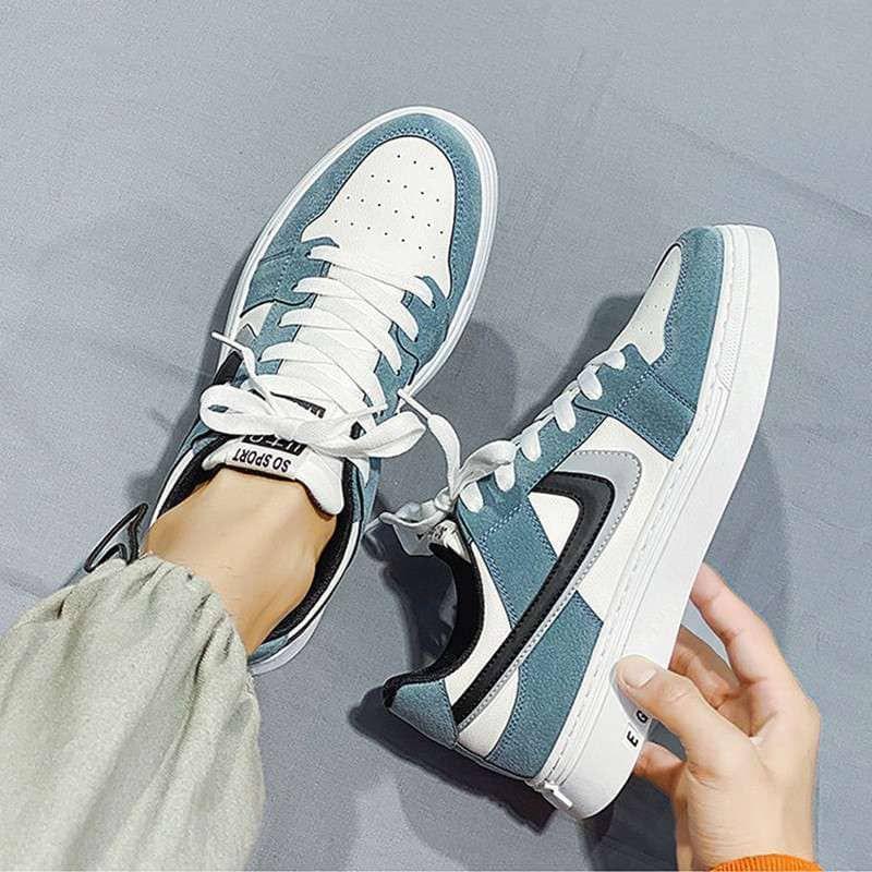 Product Introduction of Spatu Sneakers Kasual Pria Sepatu Sekolah Sepatu Kuliah Sepatu Nongkrong Stylish Casual Shoes seo PTR - Hitam Ukuran 39-43 11