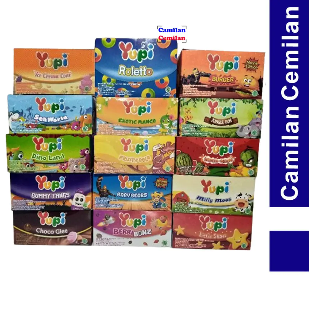 Yupi Permen Jelly Box Burger Bolicious Marshmallow Dino Bear isi 12/24 pcs